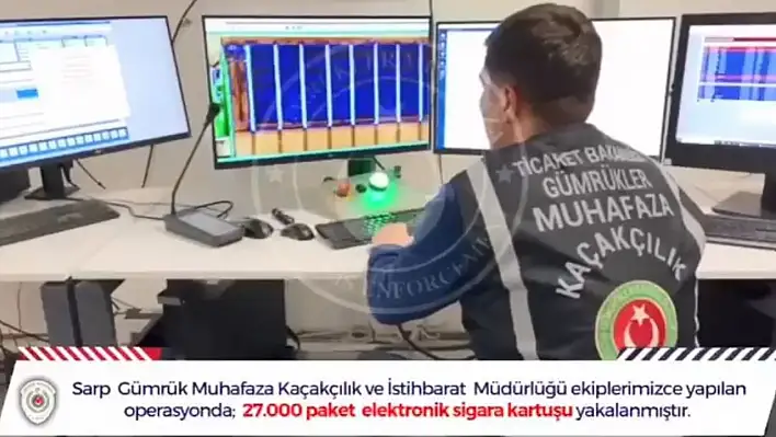 Artvin'de kaçak sigara kartuşu operasyonu: 4.5 Milyon TL'lik zarar