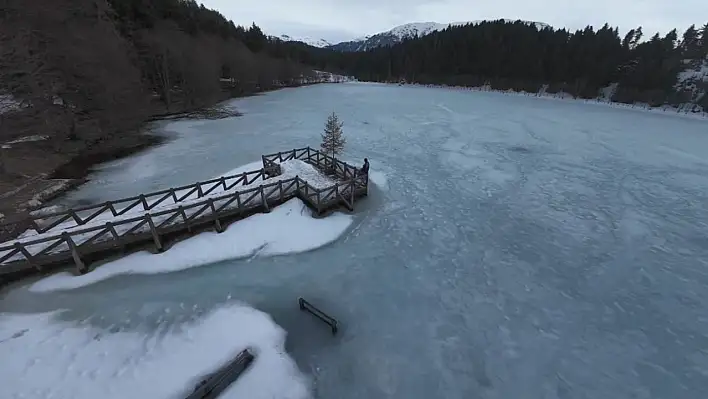 Artvin Şavşat'ın Karagöl'ü kartpostallık manzaralar sunuyor