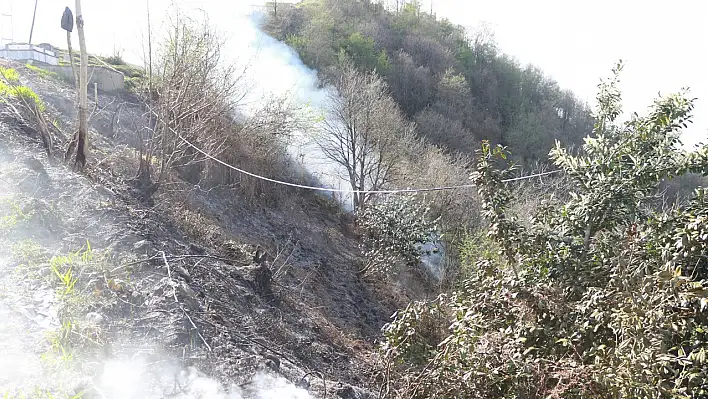 Rize'deki anız yangını kısa sürede söndürüldü