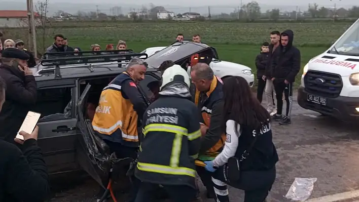 Samsun Bafra'da trafik kazası: 3 yaralı