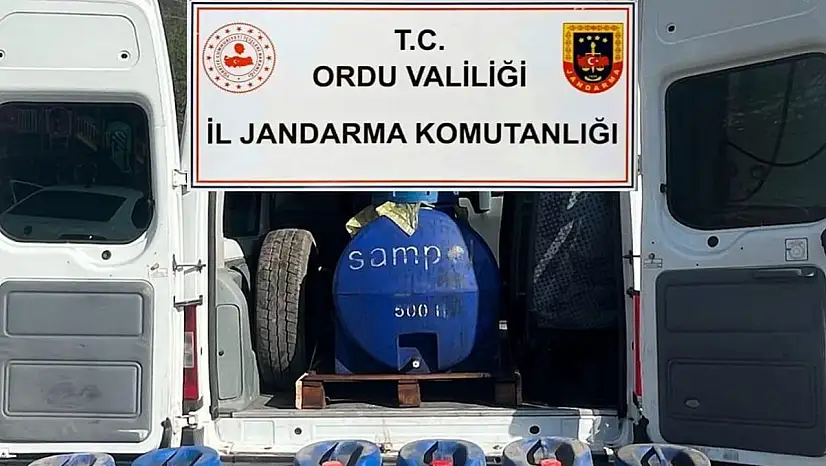 Ordu'da faturasız akaryakıt satışı yapan şüpheli suçüstü yakalandı!